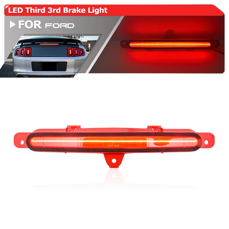 

1x For Ford Mustang Gen5 LCI S-197 II 2010-2014 Led Trunk Lid Third Brake/Stop Light Assembly OEM# AR3Z-13A613-A