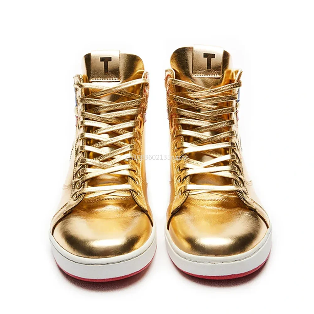 Gold Silvery Trump Shoes 2024 MAGA Never Surrender Shoe Sneaker Basketball Mens WomensCasual Boots Road Shoe Big size 47 48