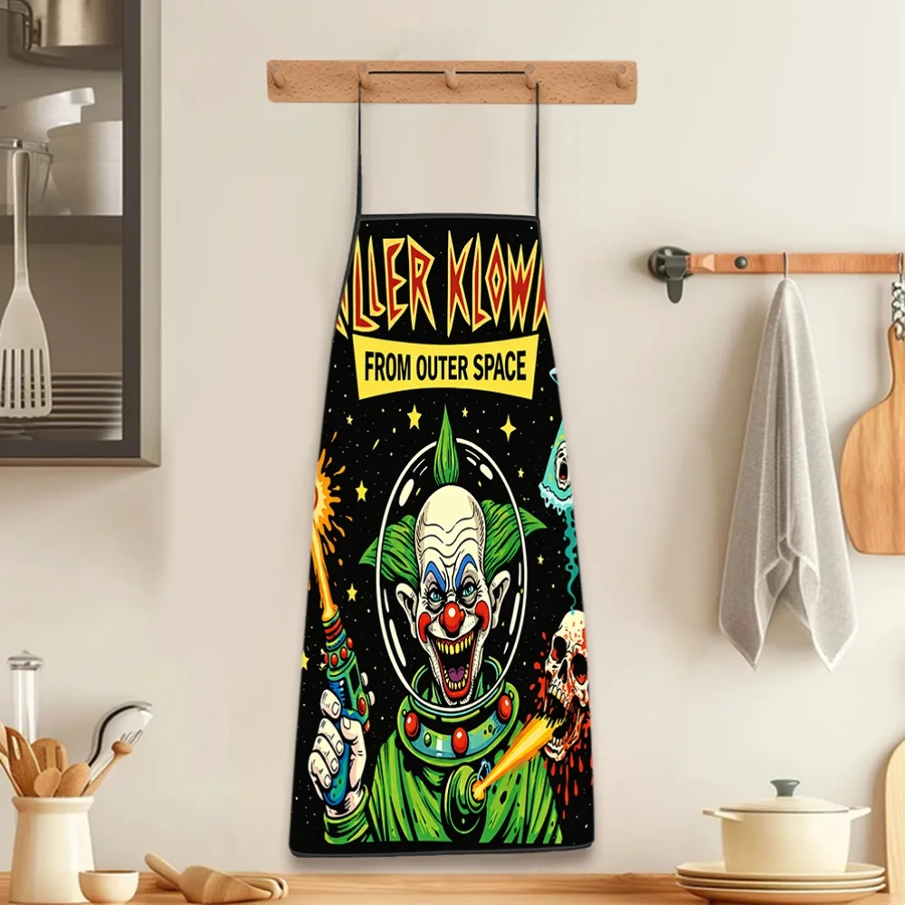 Outer Space Killer Clown Print Apron, Sturdy & Machine Washable, Unisex Design Great for Both Men and Women Apron