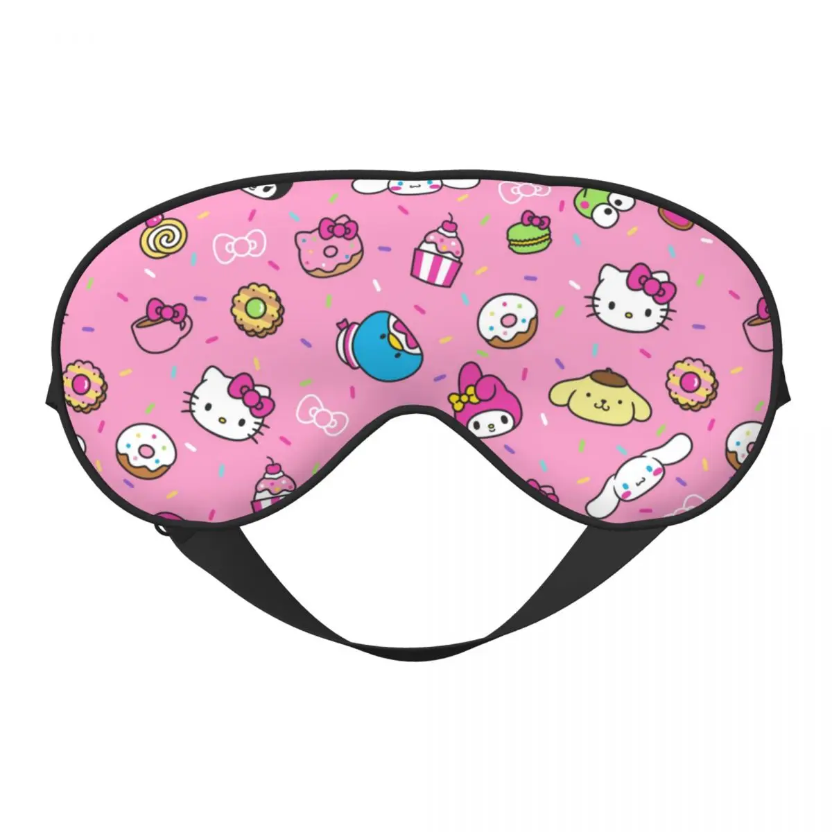 Sanrio Characters Sleep Mask For Women Men Hello Kitty Kuromi Soft Eye Masks Cover Adjustable for Sleeping Comfort Gifts