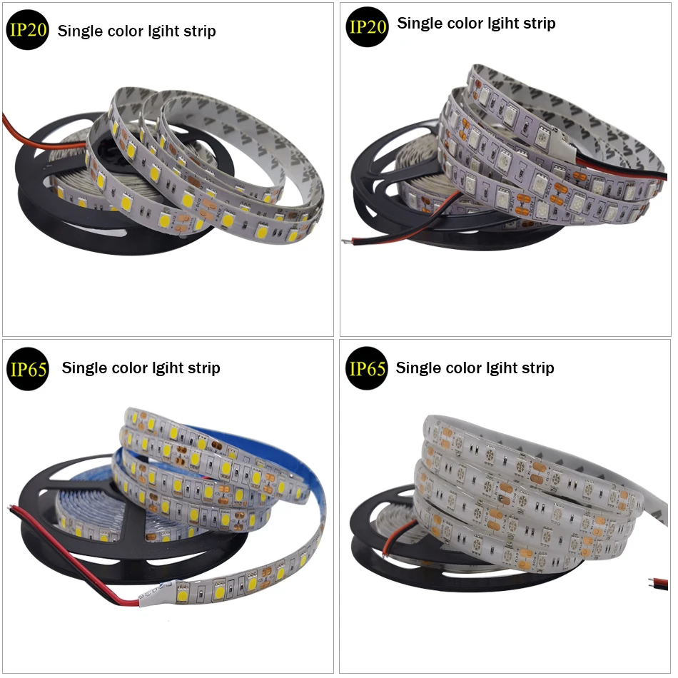 5050 RGB LED light Strip 60LEDs/m DC12V 24V RGB RGBW RGBWW pink Blue Red Green UV Flexible LED light Tape light bar 5M/1rolls