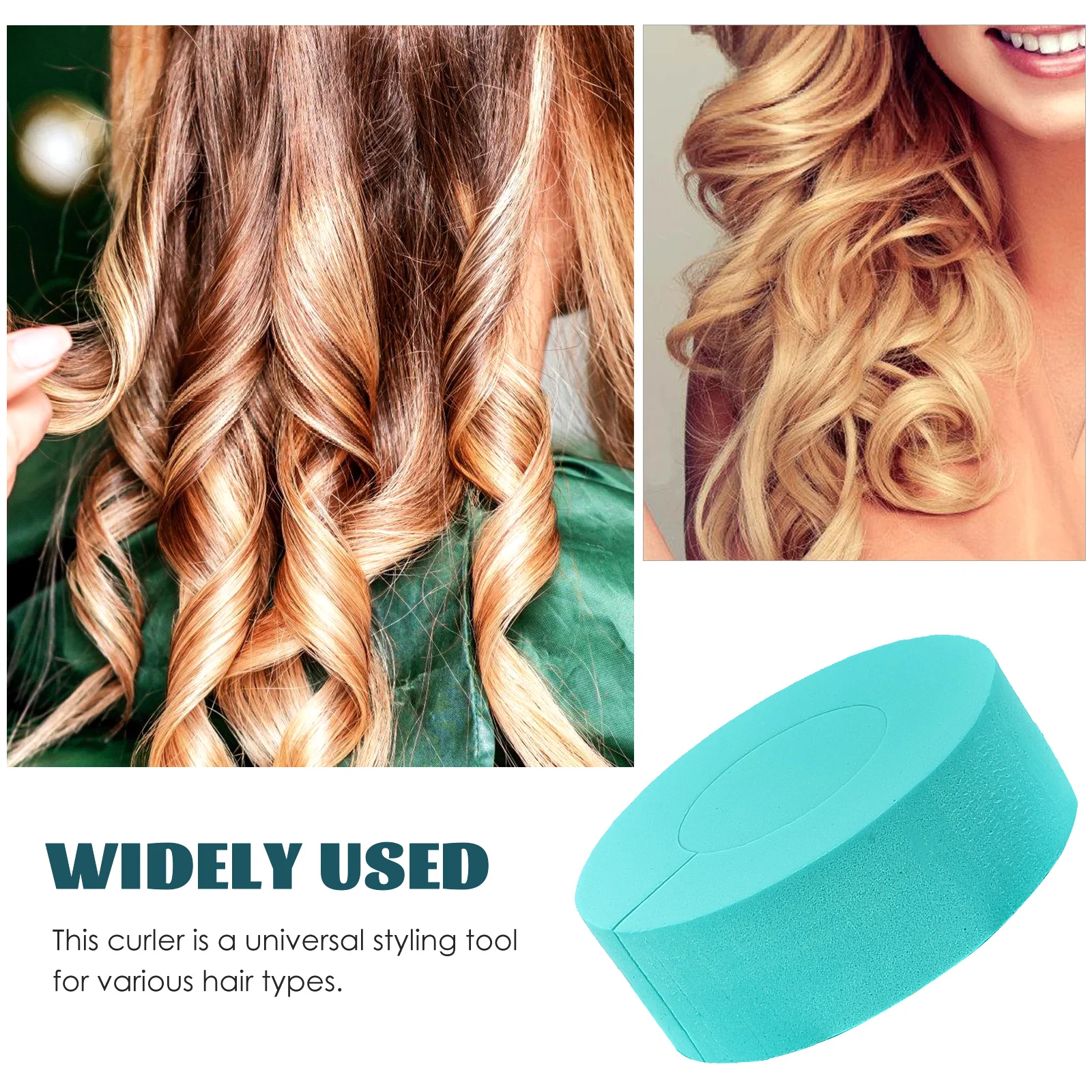 

12 шт., губчатые кольца для завивки волос, синие мягкие ролики C-образной формы, безопасная фиксация, инструмент для прически, принадлежности для салона