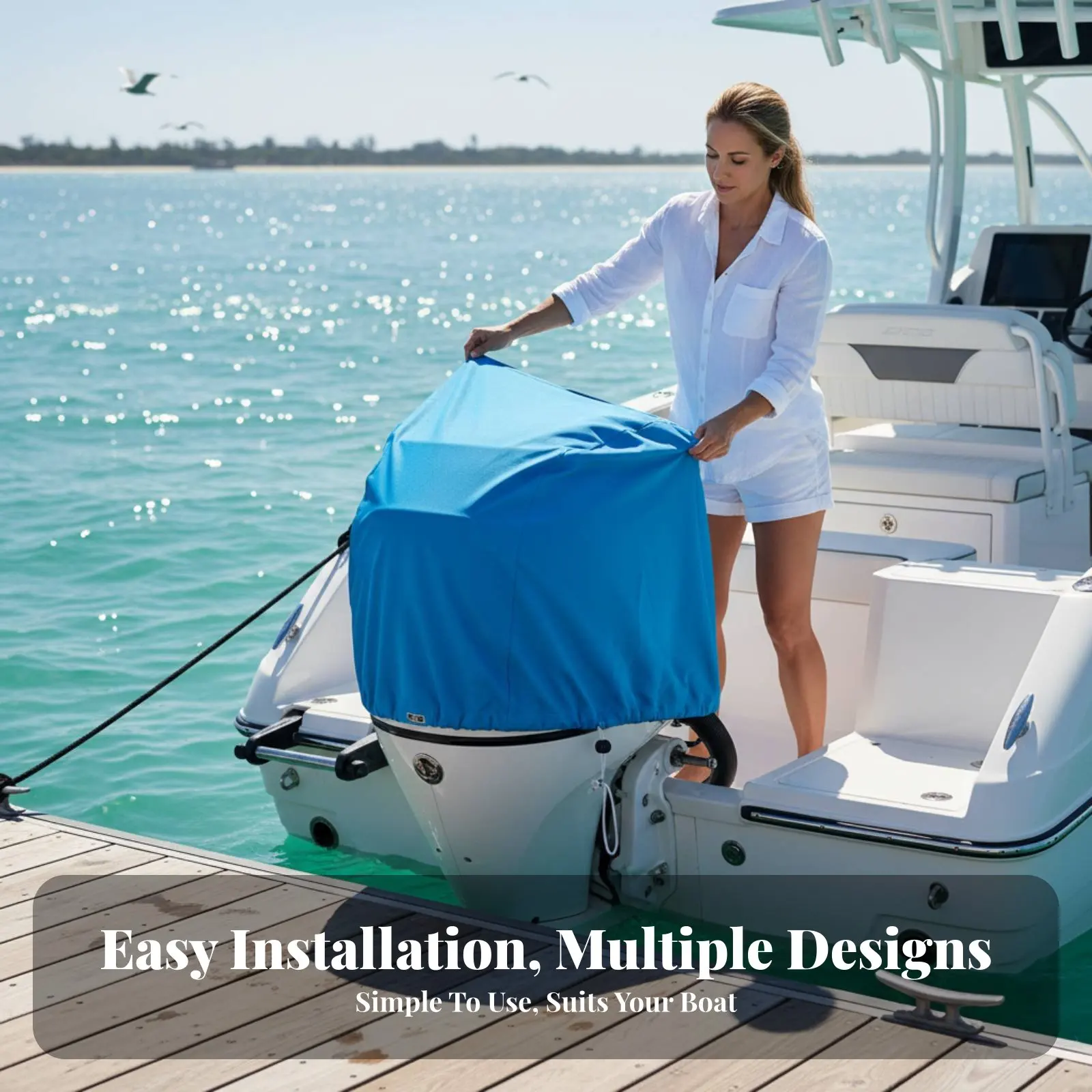 

Outboard Engine Cover Water Resistant Engine Cowling Cover Boat Engine Hood Particles Resistant Particles Resistant