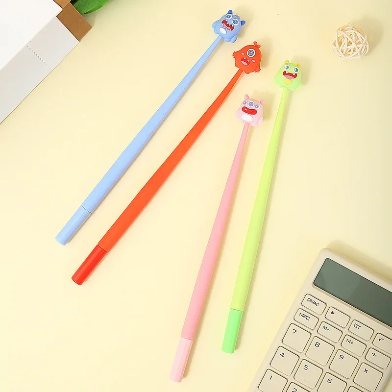 48PCS Creative Cartoon Silicone Styling Pen Neutral Pen Water Pen Stationery for Primary and Secondary School Students