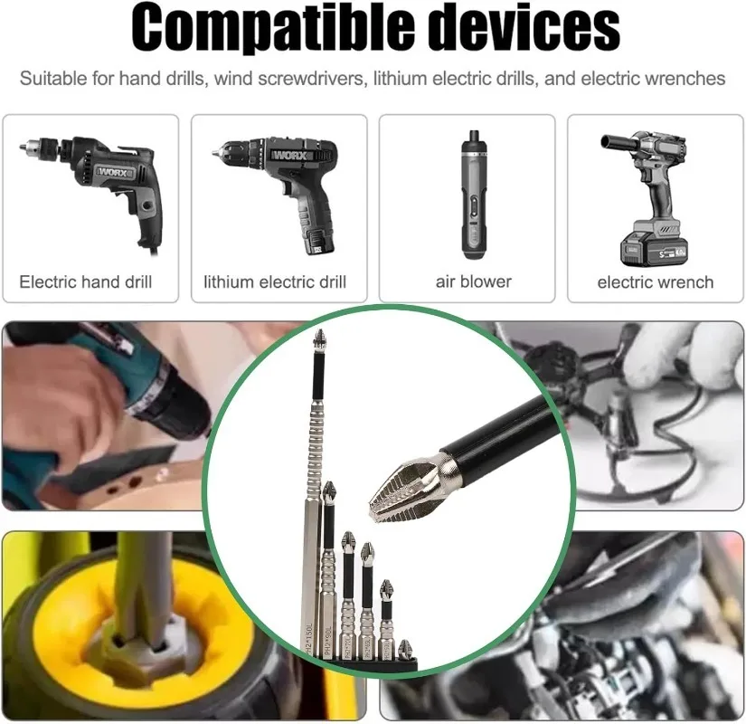 K5 مفك مغناطيسي مثقاب الخشب عدم الانزلاق مفك نصائح بت الصليب رئيس التدريبات الكهربائية مسامير سائق تأثير مقاومة بت