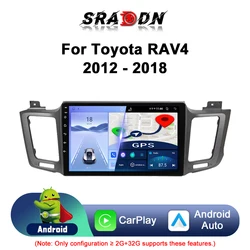 For Toyota RAV4 Rav 4 XA40 2012 - 2018 Car Radio Android Automotive Multimidia Player Navigation GPS Carplay Screen Auto Stereo