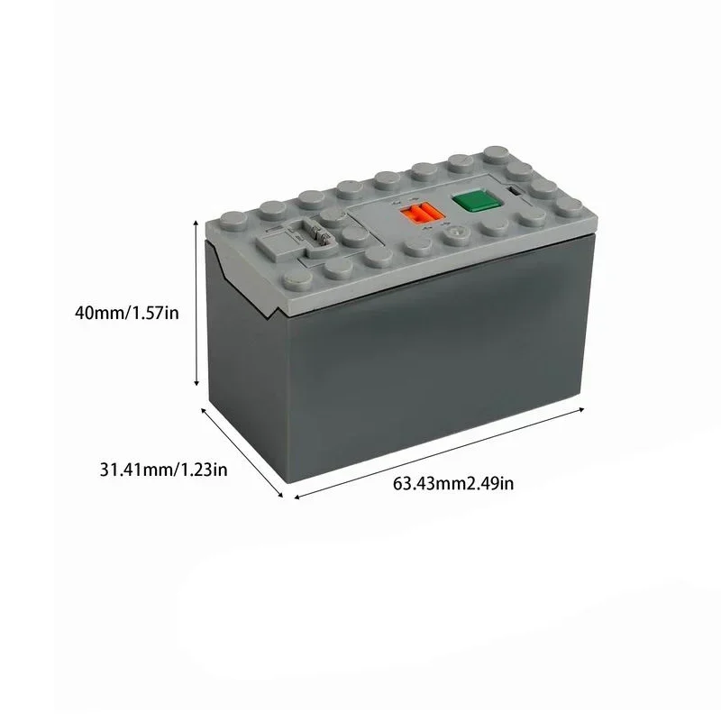 Bloques técnicos de Motor de vía de tren Moc, piezas de funciones de potencia, Control remoto + caja de batería AAA, ladrillos PF, accesorios de juguetes DIY