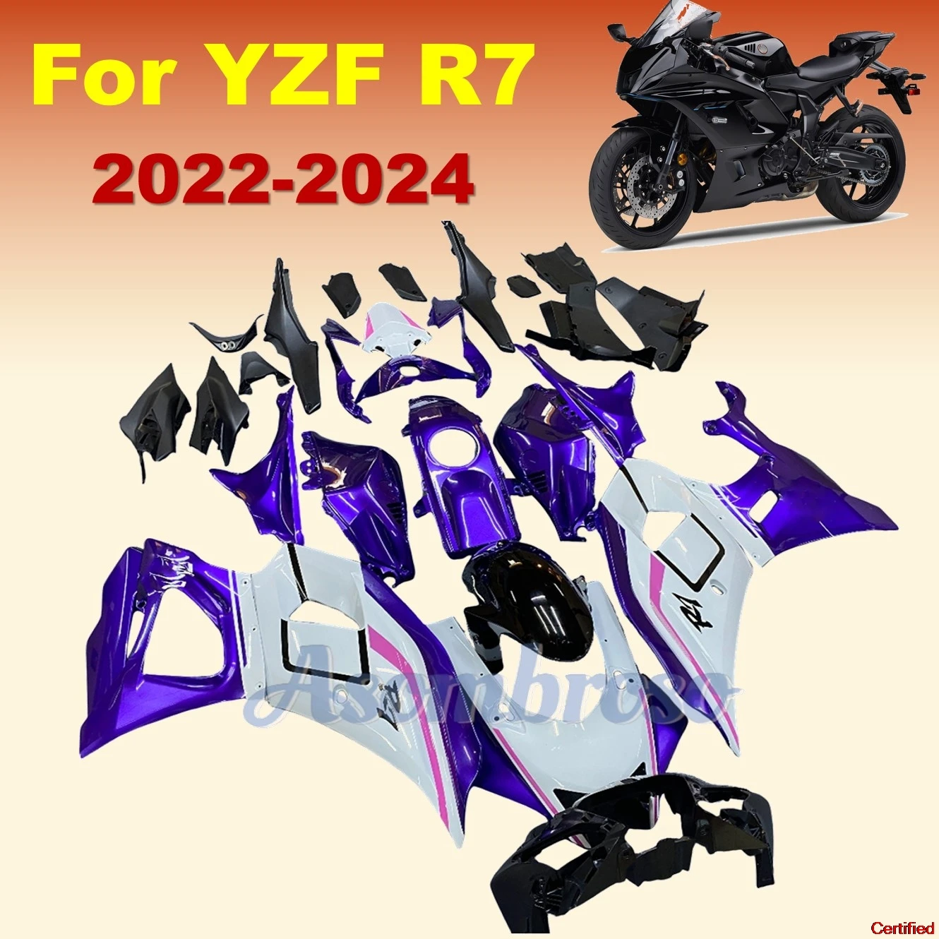 Custom Painting Full Fairing Kit For YZFR7 2021 2022 2023 2024 YZF R7 22-24 ABS