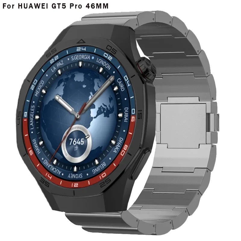 Bracelet de luxe en alliage de titane pour Huawei Watch GT5, GT4, GT5 Pro, Correa en métal, 46mm, 22mm