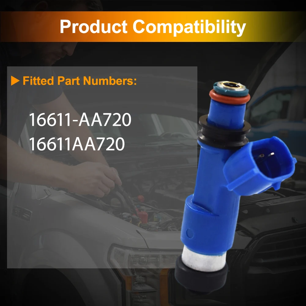 4 قطعة حاقن الوقود لسوبارو Outback 2.5L H4 Turbo - 2.5GT Limited 2007-2012 16611-AA720 16611AA720