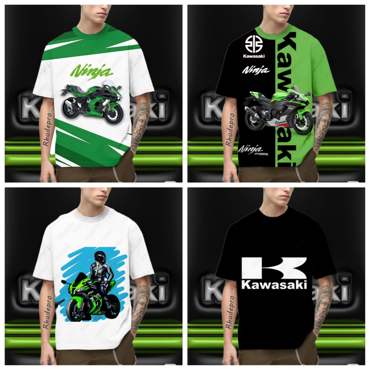 

Оригинальная авторизованная футболка Kawasaki, футболка с принтом, быстросохнущая, впитывающая пот, свободная, удобная, модная мото-локомотив