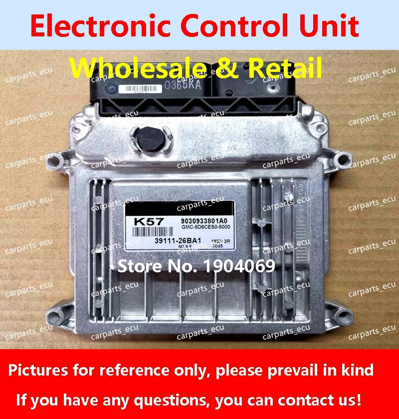 

4J0 39140-26AJ0 ECU 0222 39110-02NA0 EK 39110-26CF0 For Hyundai Elantra KIA Car Engine Computer Board/M7.9.8 K57 39111-26BA1