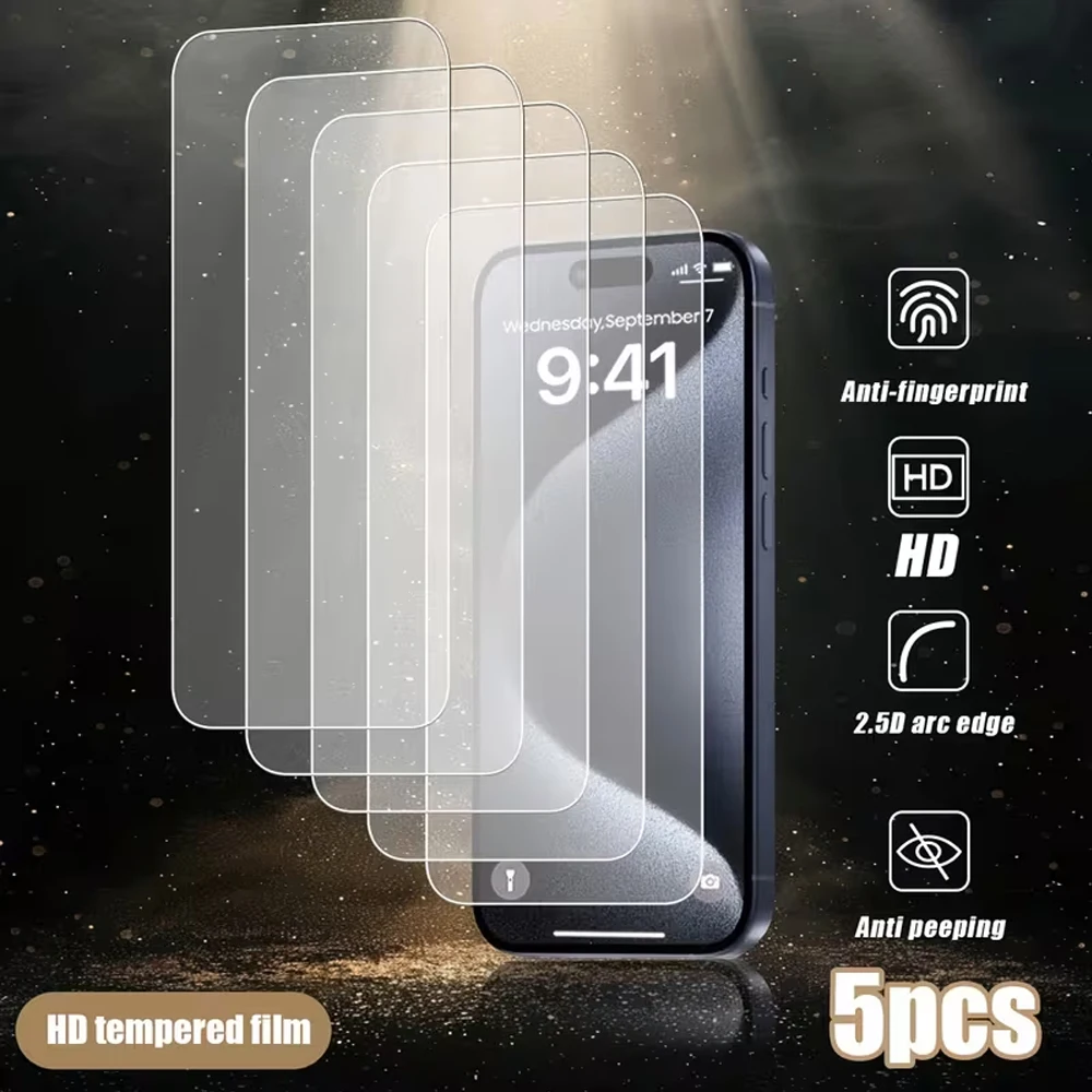 1-5pcs Fingerprint Unlock Tempered Glass For Google Pixel 9 9 Pro 10 10 Pro HD Full Cover Screen Protector Glass HD and Anti-Spy