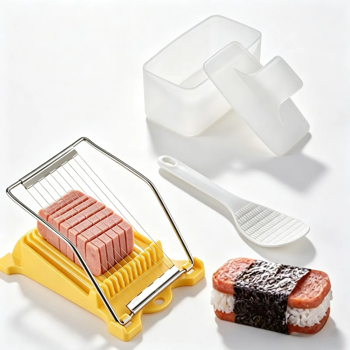 Convenient Kitchen Luncheon Meat Spam Cheese Slicer Stainless Steel Wire BPA Free Convenient Cutter for Eggs Cheese Ham Sausage