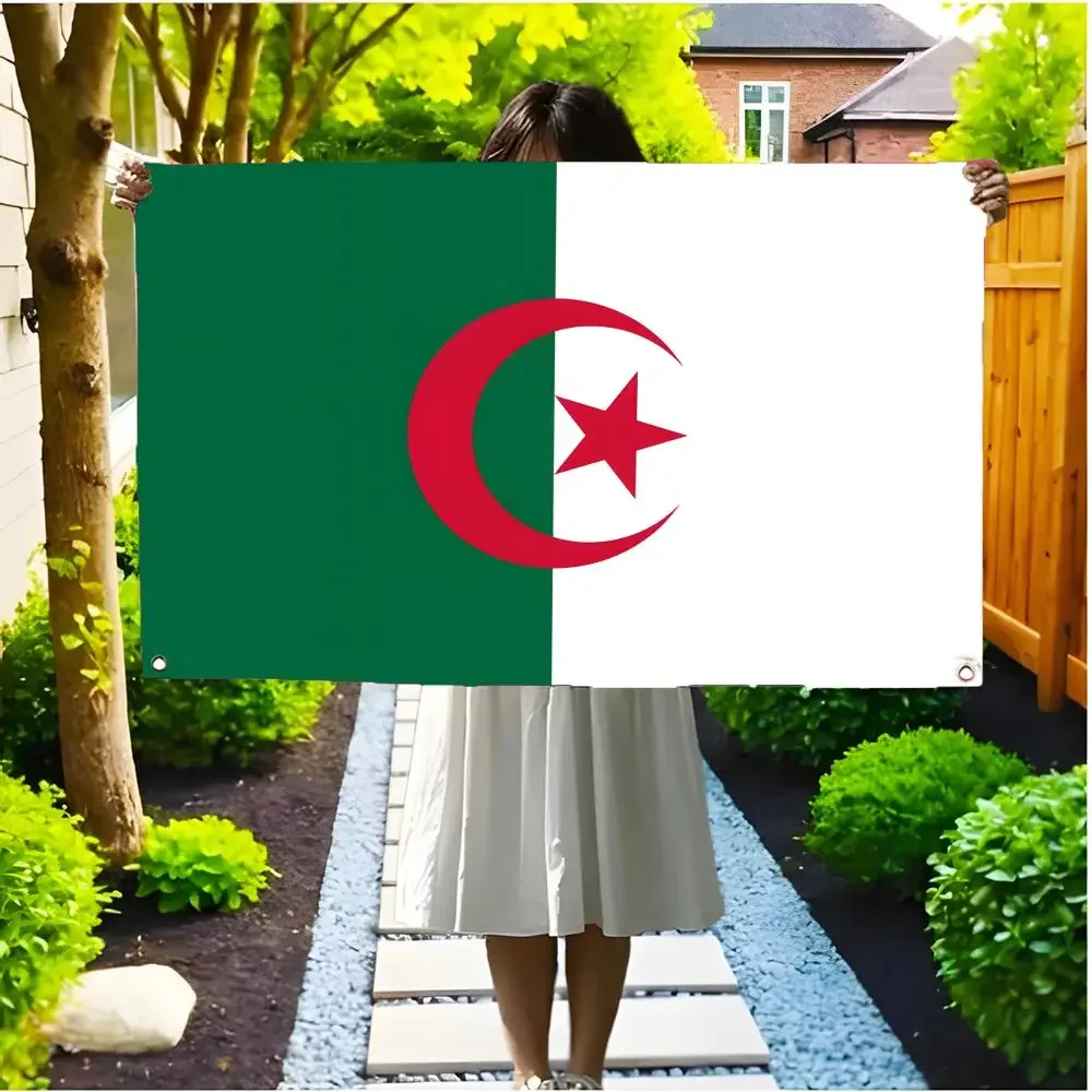 country national Flags of Algeria Flags Borderless four-ring ornament indoor outdoor decoration effortless to hang