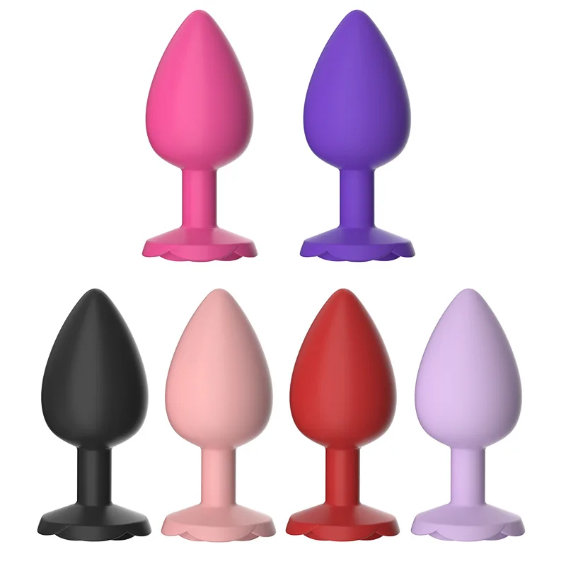 Bdsm Soft Silicone 3 size Anal Plug Rose Sex Toys for Woman Female Anal Butt plug  Sexy Kit Adult Goods Toys Man Gay Adult Game