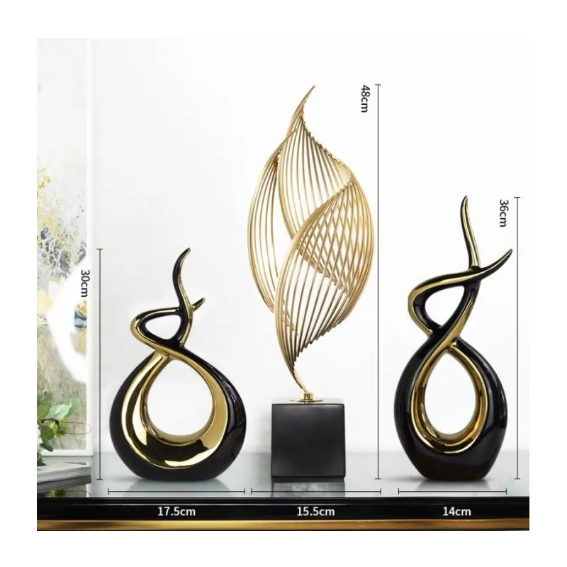 

High Quality European Resin Crafts Home Decoration Office Gold Interior Decoration