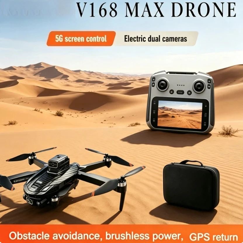 Original V168MAX GPS Drone With Screen Remote 8K HD Camera Obstacle Avoidance Brushless Foldable FPV RC Quadcopter