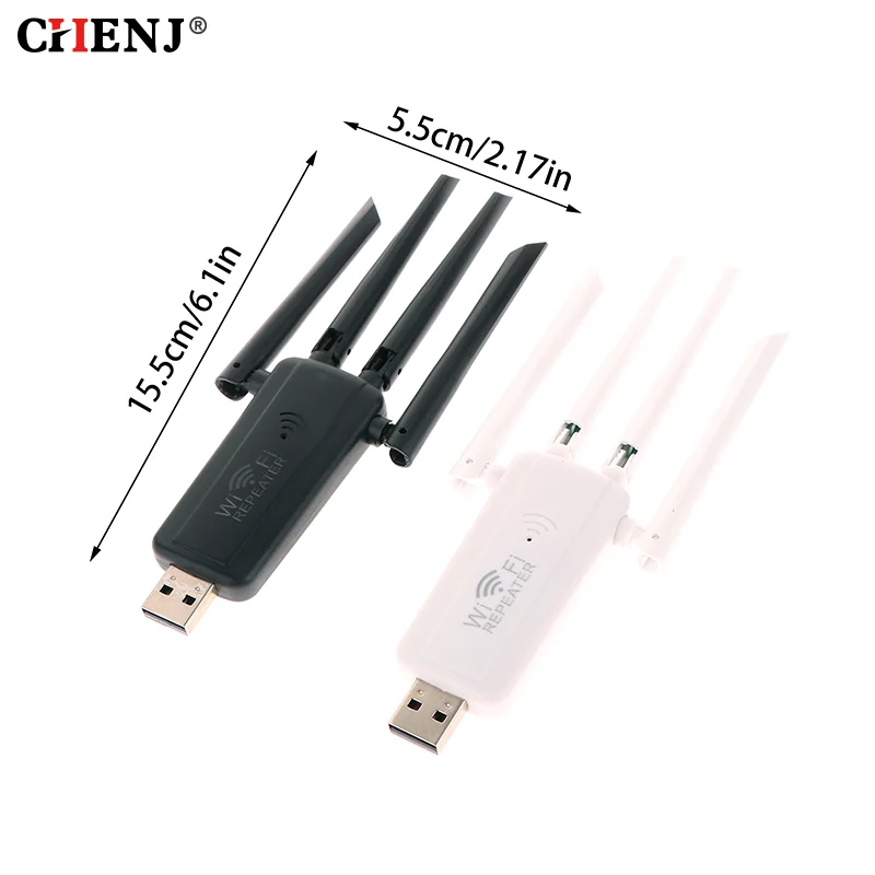 2.4G 300 Mbps Draadloze USB WiFi Repeater 4 Antenne Wifi Lange Range Extender Wi-Fi Signaalversterker Thuis netwerk Adapter voor PC