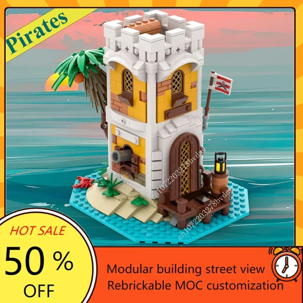 MOC-Canon Impérial, Kit de Nuit de Construction Créative, Château Médiéval, Soldat, Base de Défense, Briques de Bricolage, Jouets pour Enfants, 512 Pièces