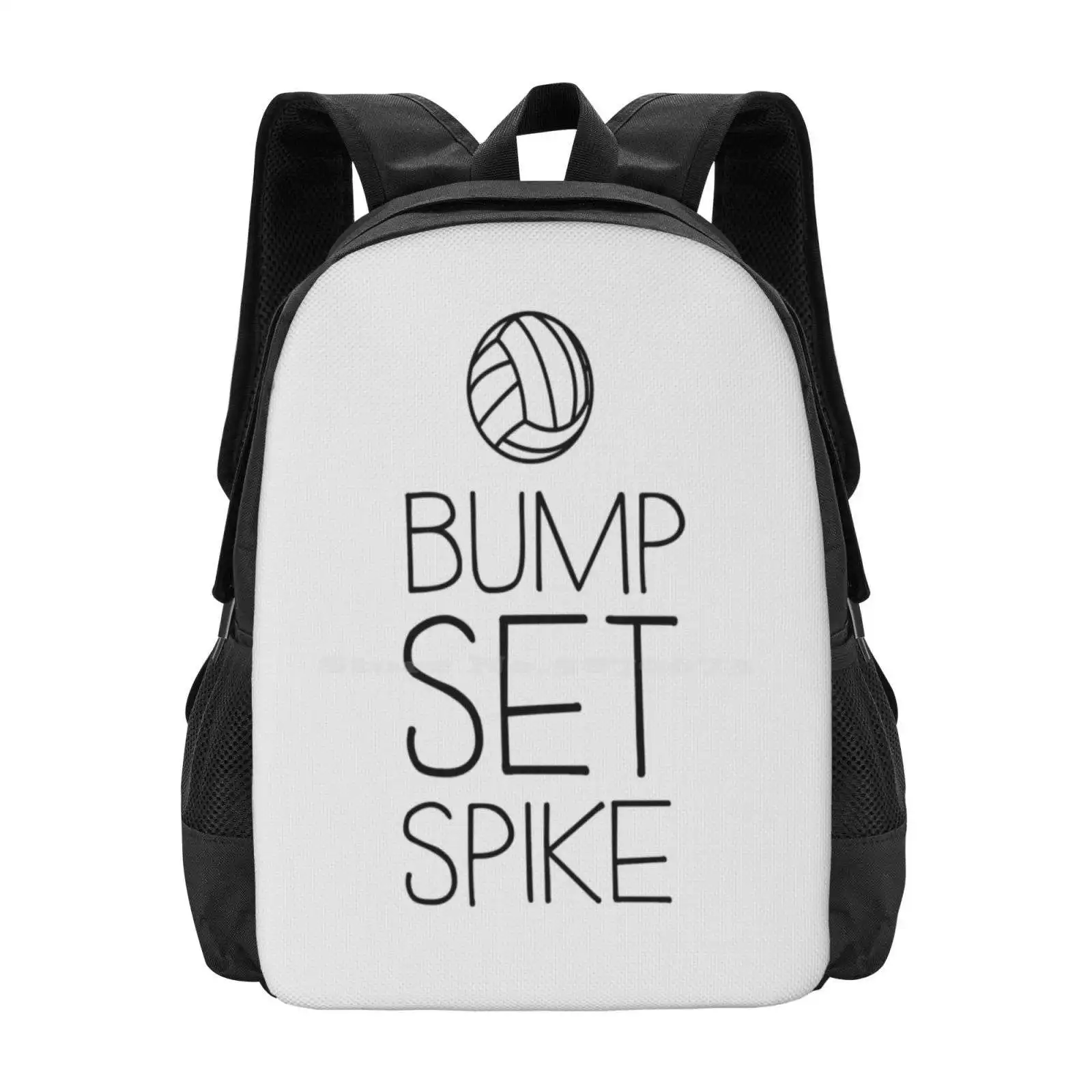 Volleyball. Bump. Set. Spike School Bags For Teenage Girls Laptop Travel Bags Bump Volleyball Spike Set Volleyball Season