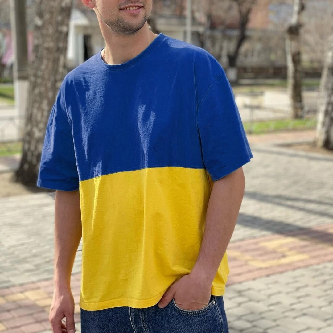 Men\'s Ukraine Flag T-Shirt Casual 3D Printed T Shirts for Men Short Sleeve Cool Tee Patriotic Shirt