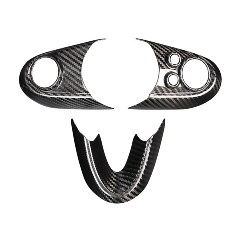 

Car Carbon Fiber Steering Wheel Trim Cover Panel Sticker For Mini Cooper F54 F55 F56 F57 F60