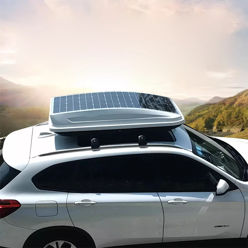 กล่องโซลาร์เซลล์ติดหลังคารถ SUV แผงโซลาร์เซลล์ติดหลังคารถยนต์ ชาร์จเร็ว สำหรับรถบรรทุกพื้นเรียบ แบบอเนกประสงค์ (ปรับแต่งได้)