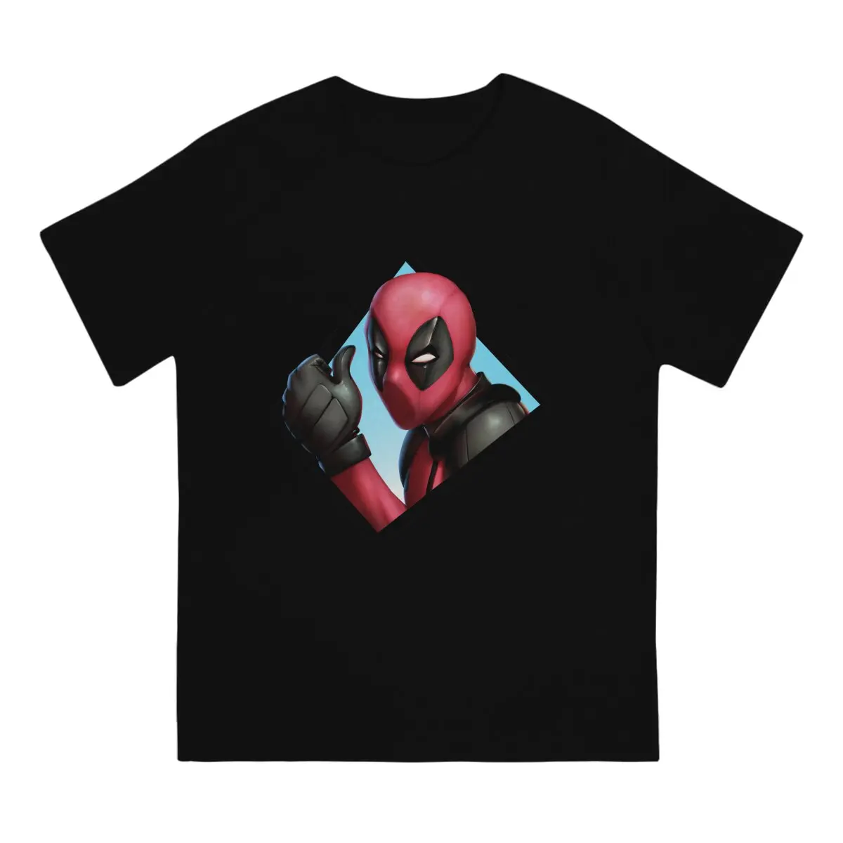 Clipart T-Shirts for Men Disney Deadpool Film Humorous 100% Cotton Tees Crewneck Short Sleeve T Shirt Summer Clothes