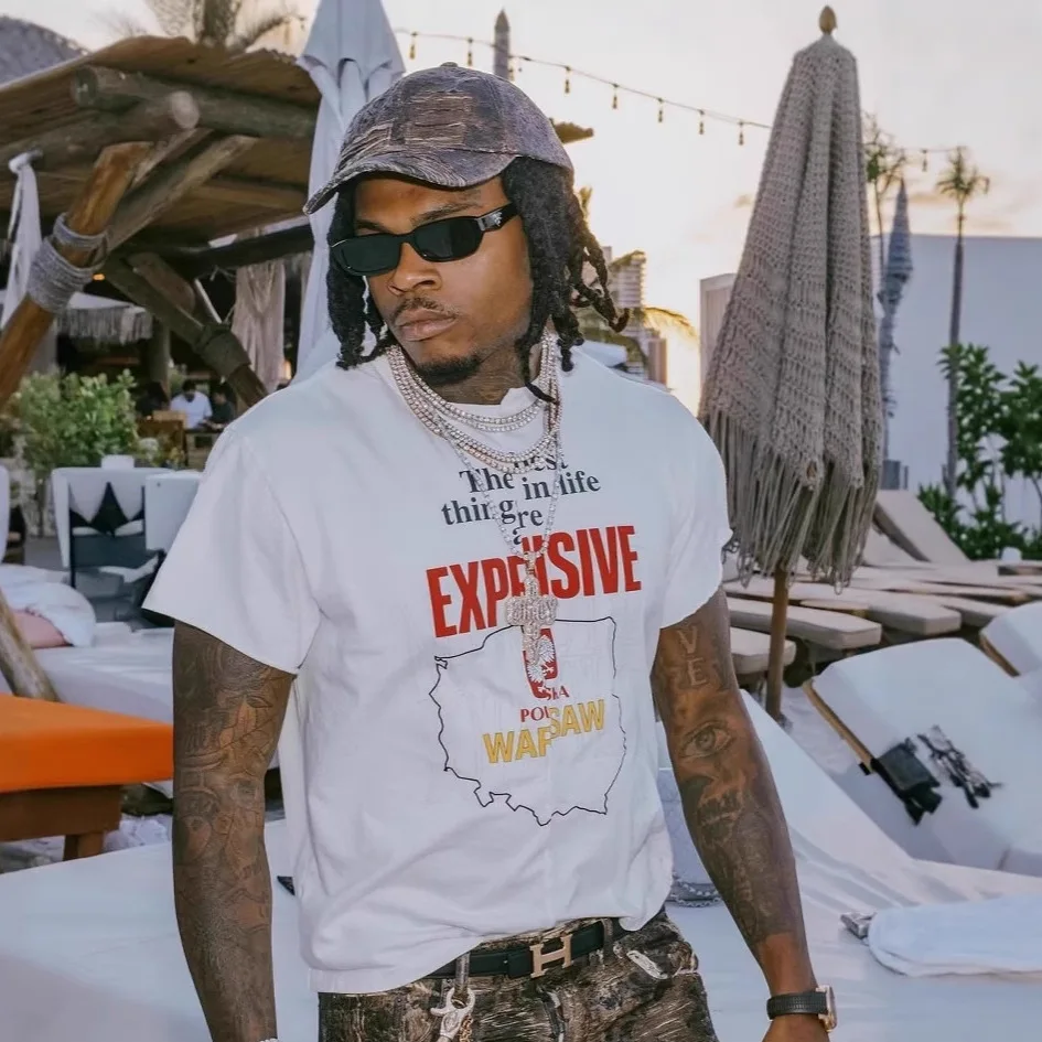 

Grailz Asymmetrical Top & Bottom Patchwork Cut Vintage Offset Print Short-Sleeve T-Shirt for Men & Women