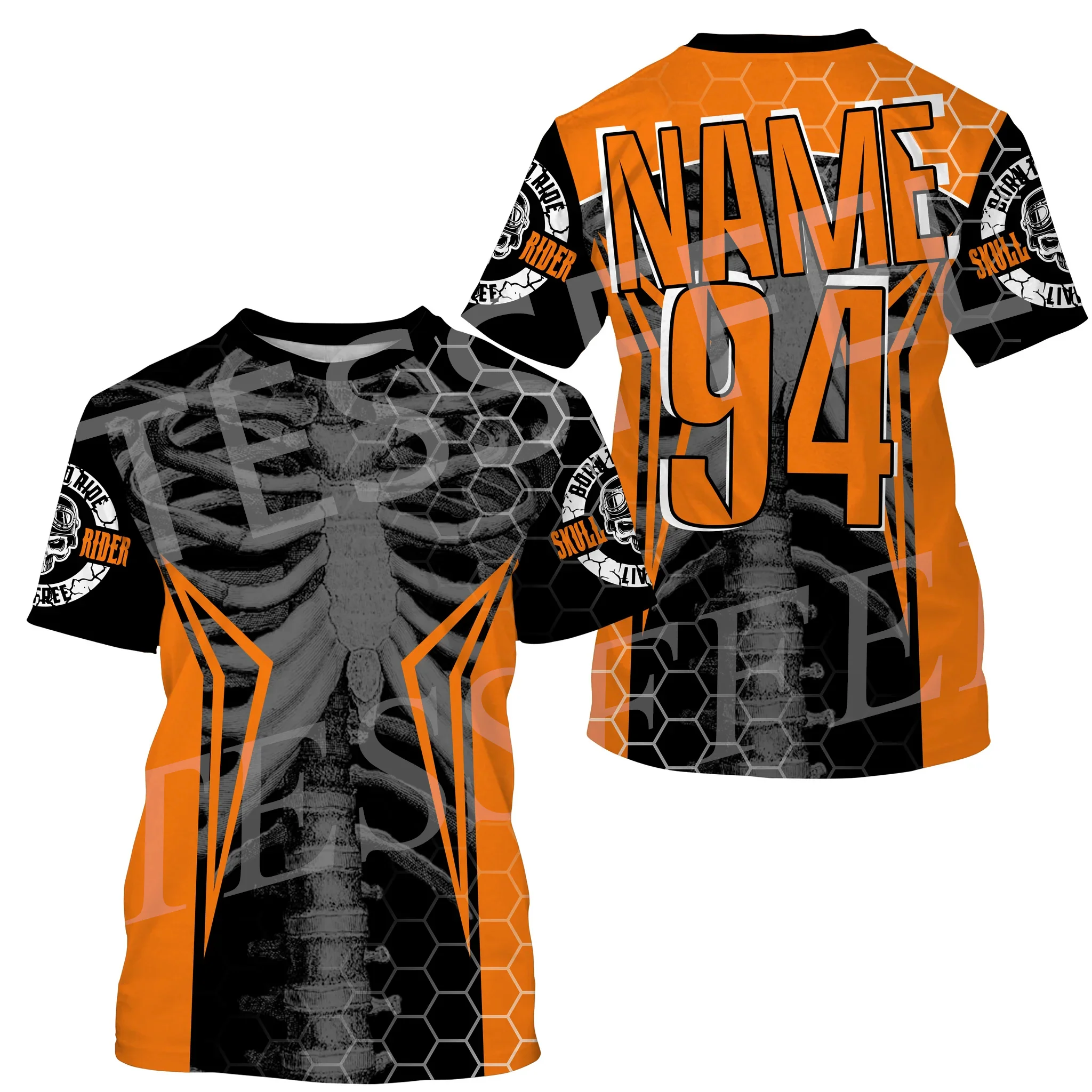 Custom Name Camo Extreme Motorcycle MX Moto Bike Shirts Tattoo 3DPrint Summer Harajuku Casual Vintage T-Shirt Short Sleeves V1