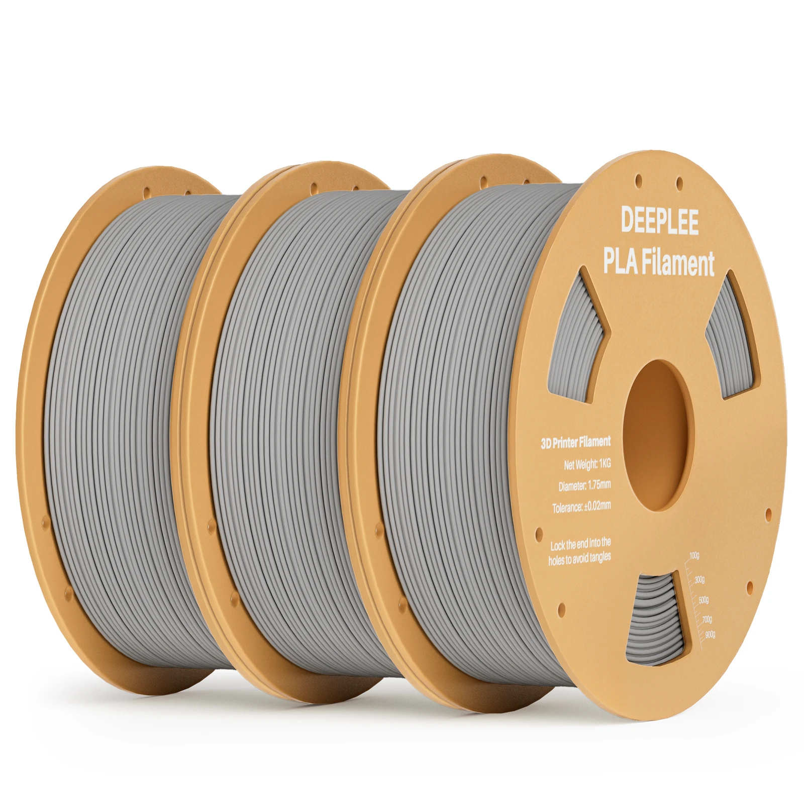 DEEPLEE PLA Filament 1,75mm 4KG, 3D-Drucker Filament Großpackung, Maßgenauigkeit +/- 0,02mm, 4er-Pack 1kg 3D-Druck Filament