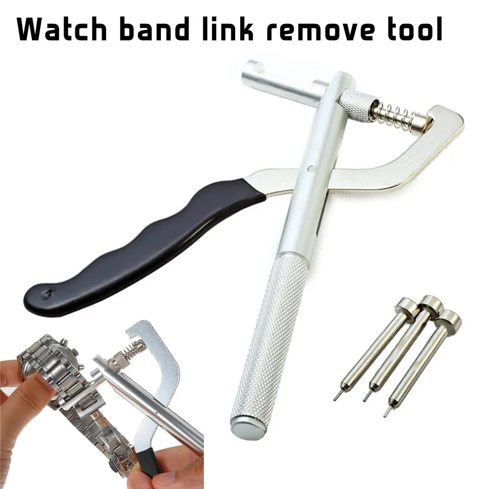 Handheld Wrist Watch Band Link Remover Tool Watch Strap Chain Pins Bar Remove Pliers Bracelet Length Adjust Tool Repair Set