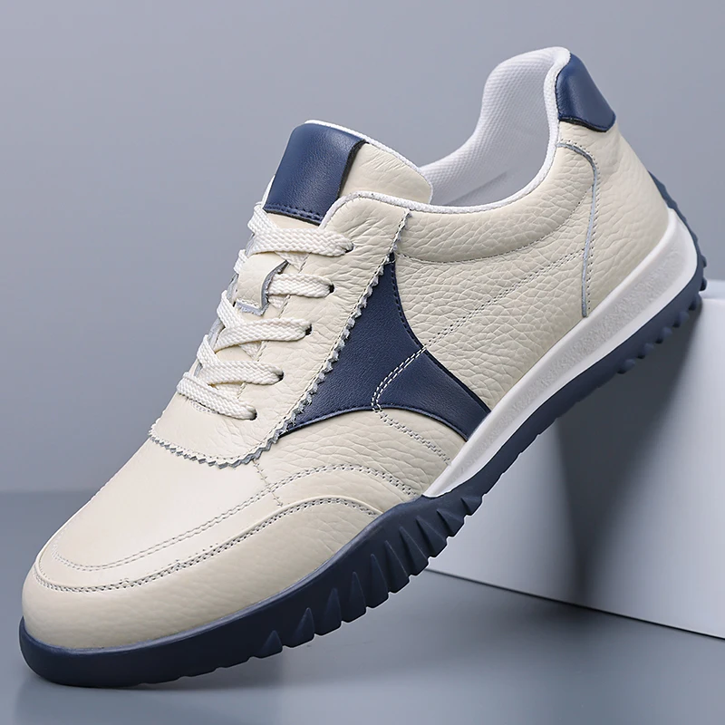 

Men Fashion Lace Up Sports Casual Sneakers Breathable Upper Wearproof Non Slip Outdoor Fitness Walking Daily Shoes