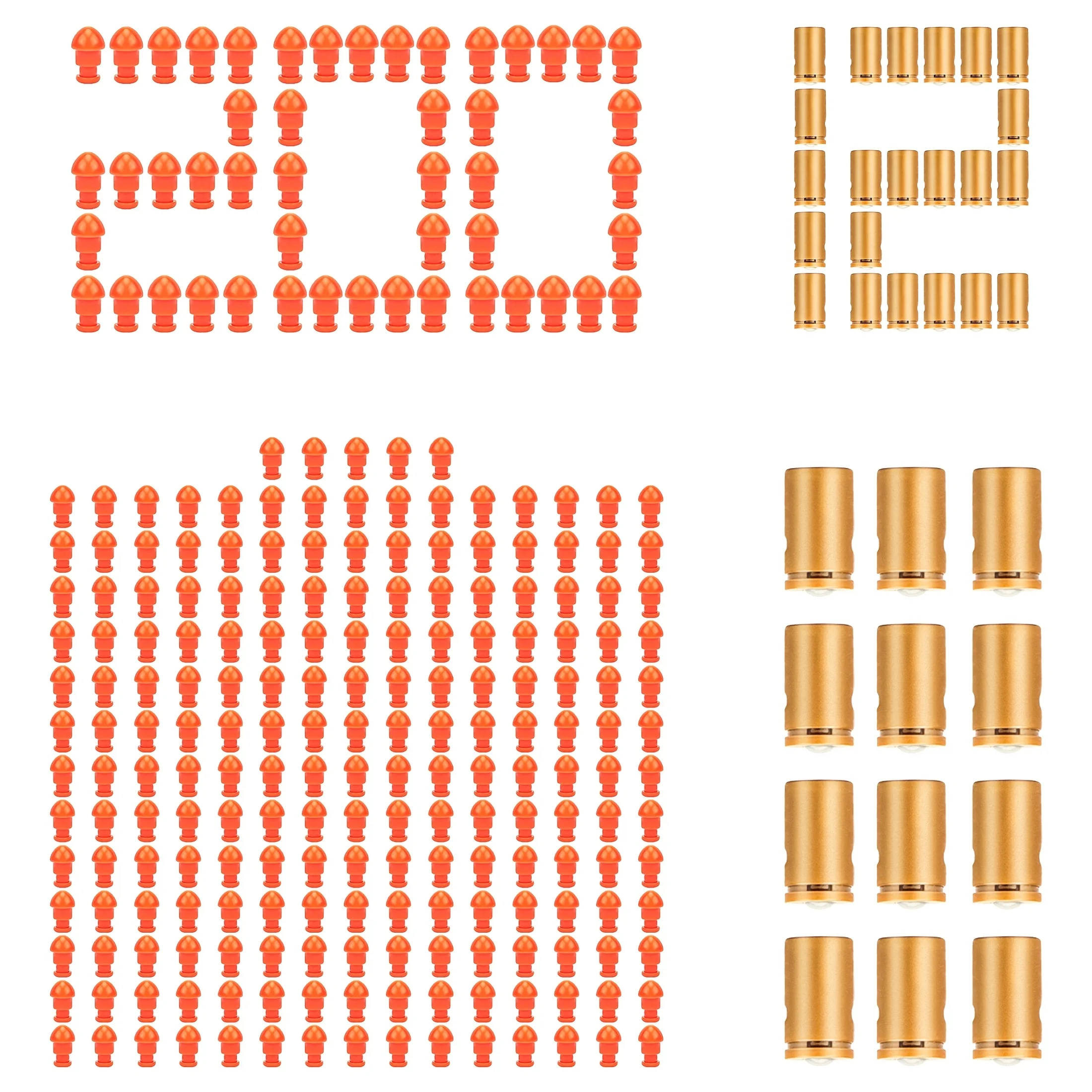 zachte schelpen en zachte kogelset, herbruikbare accessoires voor actieverpakte plezier - perfecte pasvorm voor meerdere speelgoedgeweren, duurzaam en veilig