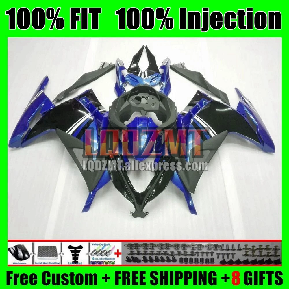 OEM Body For KAWASAKI NINJA EX-300R EX 300R EX300R 2013 2015 Blue grey 2016 2017 76No.5 EX 300 EX300 13 14 15 16 17 Fairing