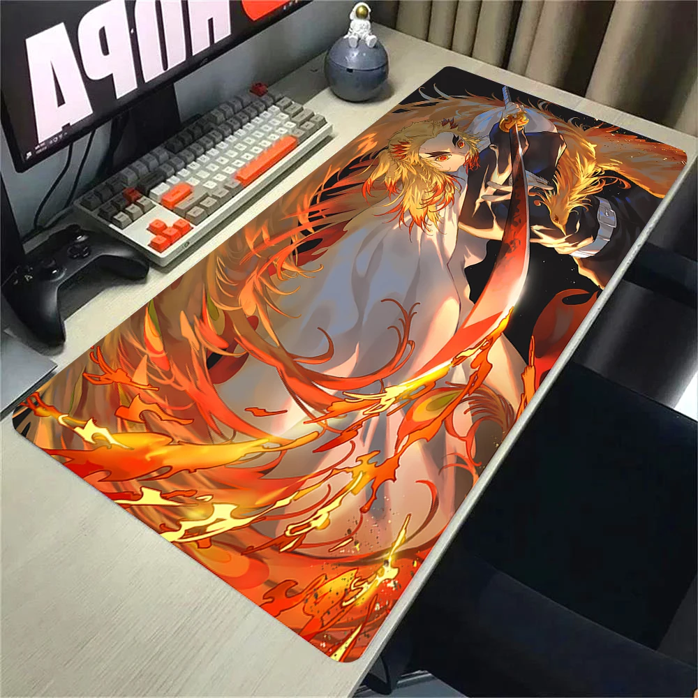 Mouse Pad Demon Slayer Table Mats Computer Mousepad Keyboard Mat Big Deskmat 100x50cm Large Gamer Mousemats Mausepads Mouse Mat