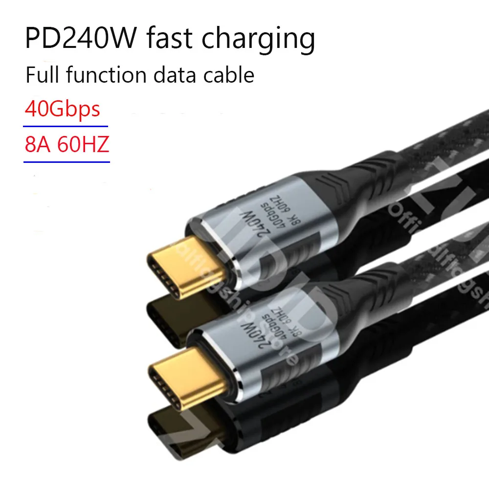 

USB4.0 PD240W 5A fast charging cable cavo USBType-C Cable 40Gbps cavo dati di ricarica rapida per cavo Video MacBook ThunderBolt