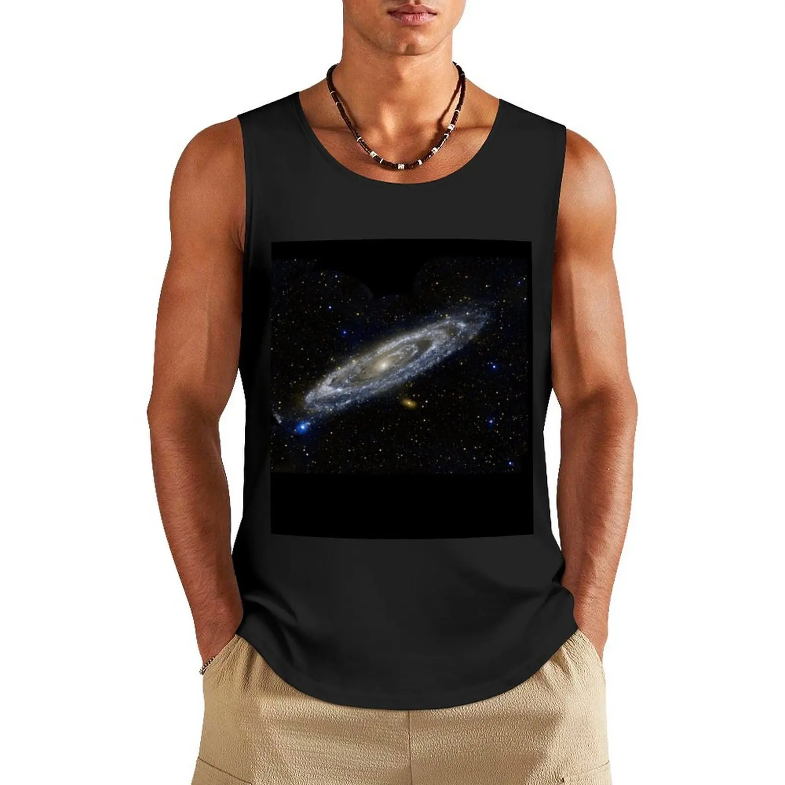 Andromeda Galaxy captured by NASA's Galaxy Evolution Explorer Tank Top Men's t-shirts Men's sports t-shirt Top summer