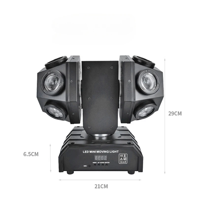 LED12 Double Head Shaking Beam Light Laser Rotating Bungee Di Light Bar KTV Private Room Wedding Stage Light