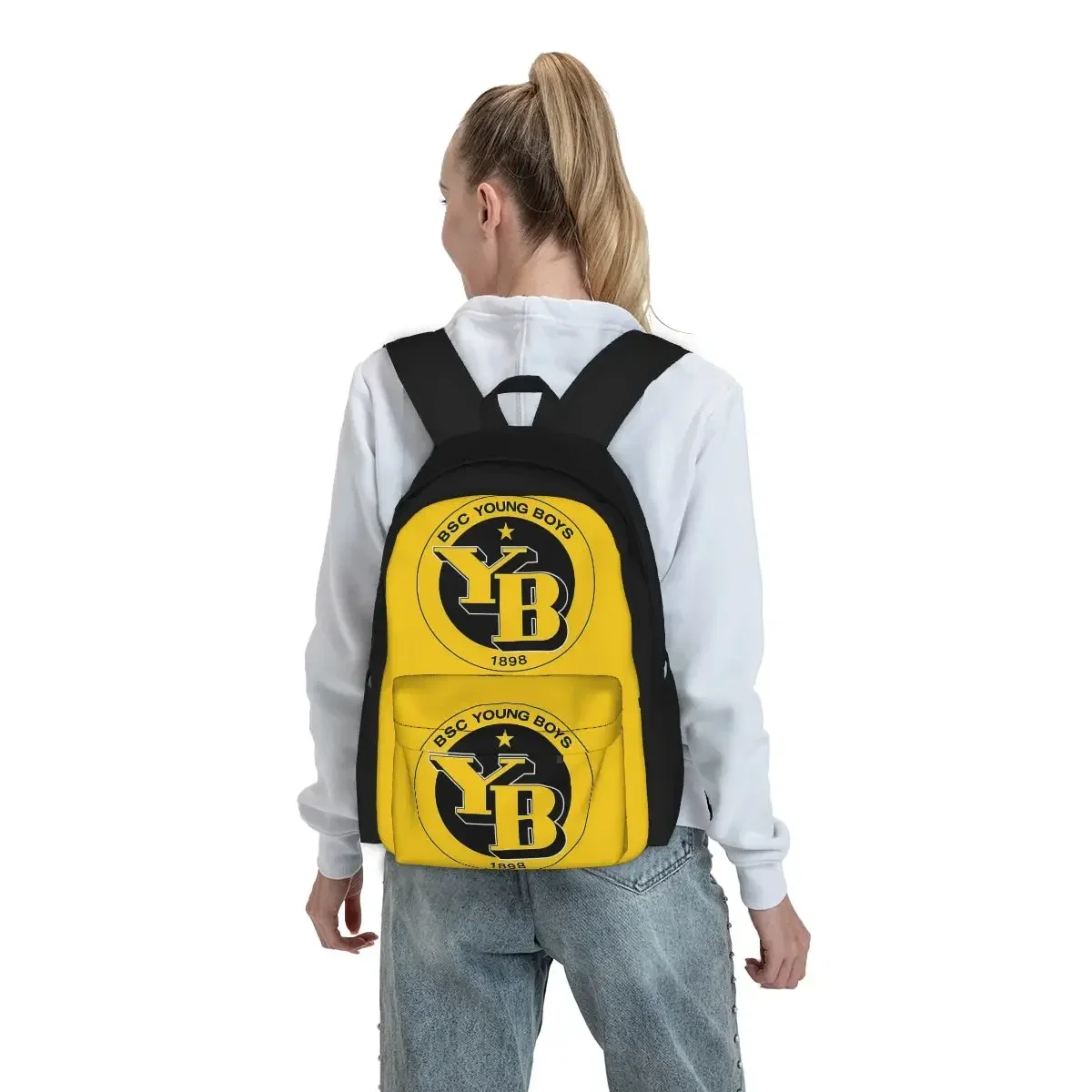 BSC Young Boys Swiss Football Sports Fans Bern Switzerland Backpacks Bookbag Children School Bags Laptop Rucksack Shoulder Bag