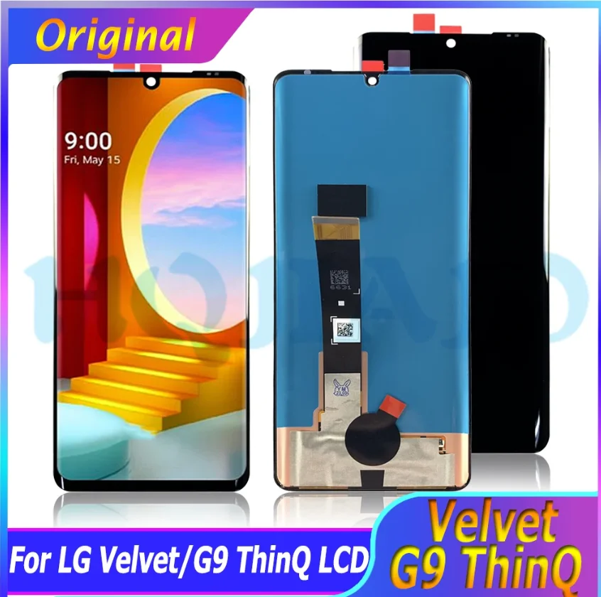 

6.8"For LG Velvet G910 G900 5G LCD Display Touch Screen Digitizer Assembly Replacement For LG G9 ThinQ LCD LMG910EMW With Frame