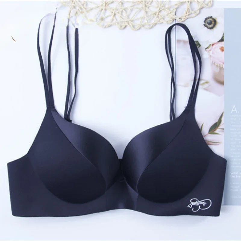 Seamless Sexy Lingerie Deep V 3/4 Cup Push Up Women Bra Comfortable Breathable Underwear Wireless Female Bralette Intimates