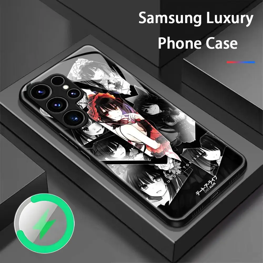 Kurumi Tokisaki hot japan anime ins Phone Case For Samsung S26 S25 S24 S23 S22 S21 S20 Plus Ultra Note20 Glass Magnetic Case