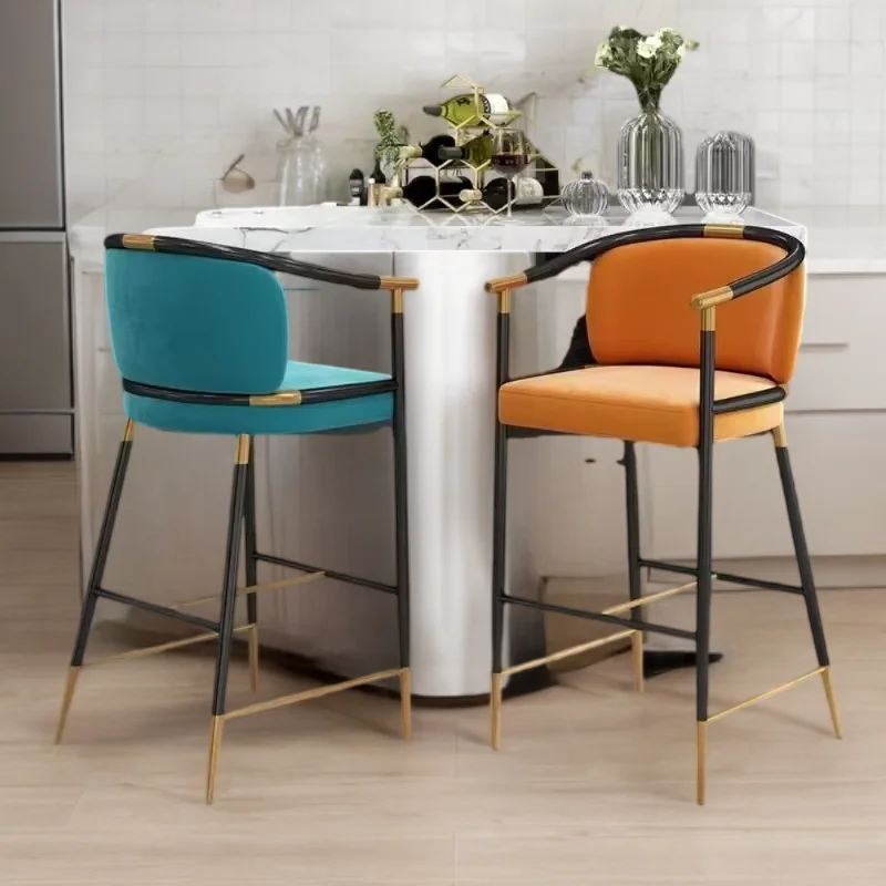 Cheap Counter Kitchen Stools Home Bar Chair Nordic Chairs High Modern Design Height Luxury Stool Cafe Designer Garden Manicure