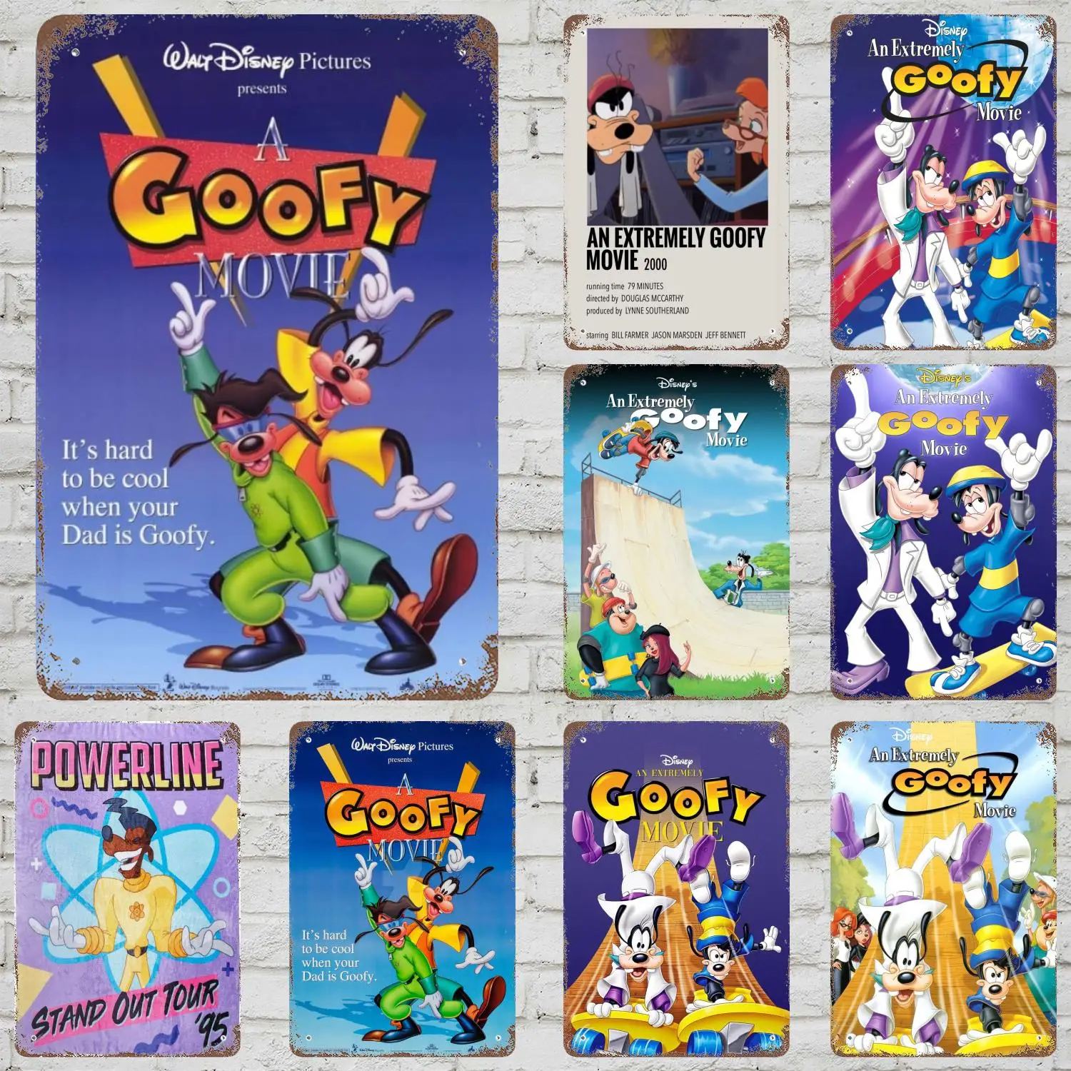 

MINISO An Extremely Goofy Movie Metal Signs wall decor Vintage Tin Signs Captain Metal Poster Decor for Bar Pub Wall Decoration