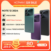 New HOTWAV Note 12 2024 Smartphone Android 14.0 5160MAH Cellphones 6+128GB 48MP+16MP+0.08MP Camera 6.8\