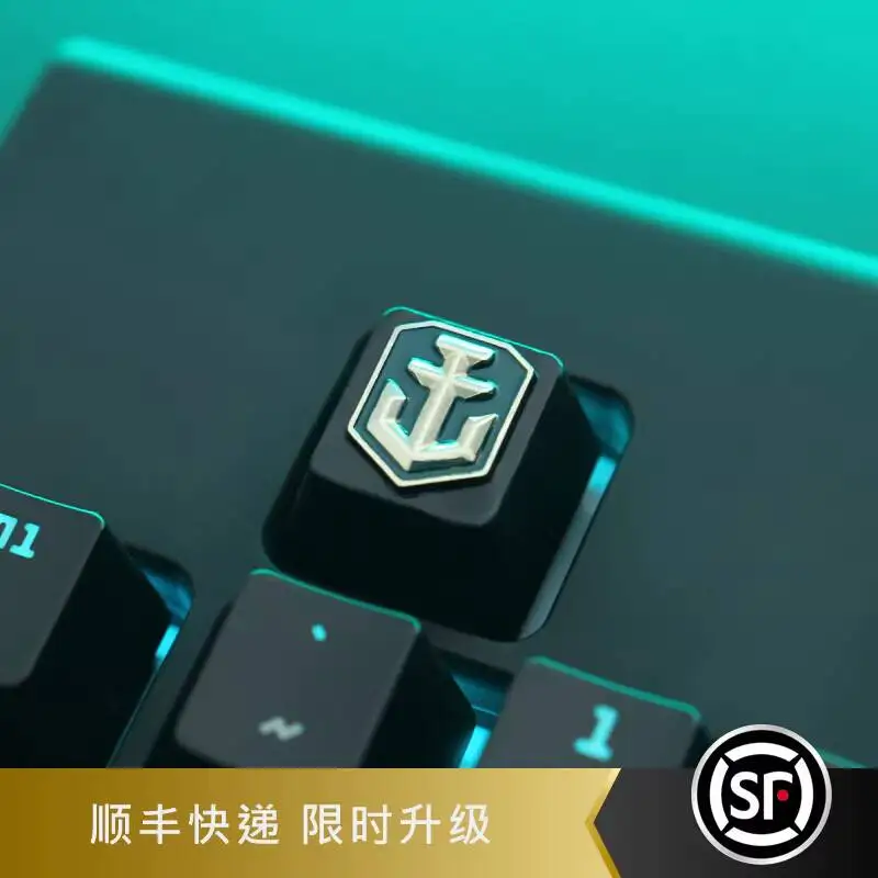 Mechanical Keyboard World Of Warships Logo Peripheral Zinc Aluminum Alloy Metal Personalized Keycaps