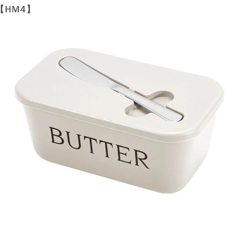 Contenitore per burro Scatola in PP per uso alimentare Scatola di immagazzinaggio sigillata per ristorante Piatto per formaggi con coltello Affettatrice per burro Stoviglie per burro
