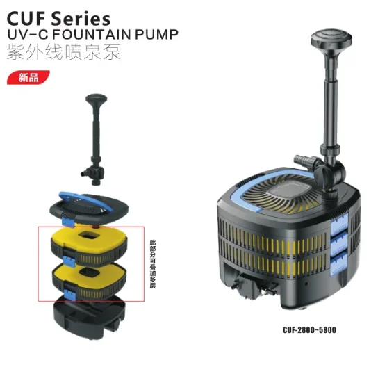 High Quality And Output UVC Fountain Water Pump For Koi Pond CUF-2800/3800/4800/5800